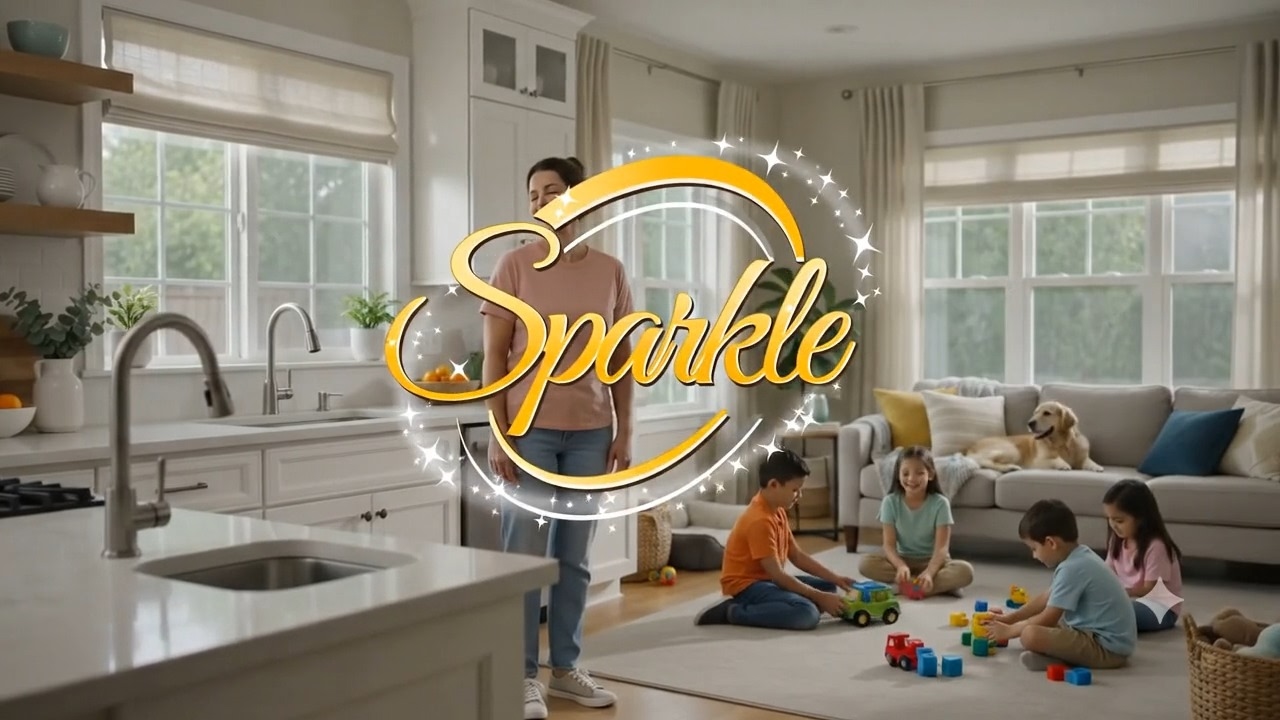 Sparkle cleaning professional at work in a bright DFW home